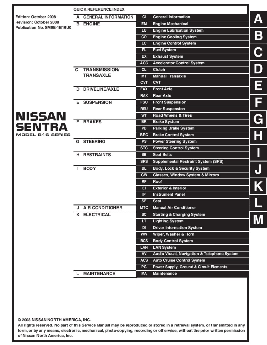 nissan sentra repair manual free download