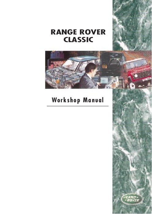 Range Rover Defender 90 110 130 Owner's Handbook 1997 hl01001a - Rover PDF Download