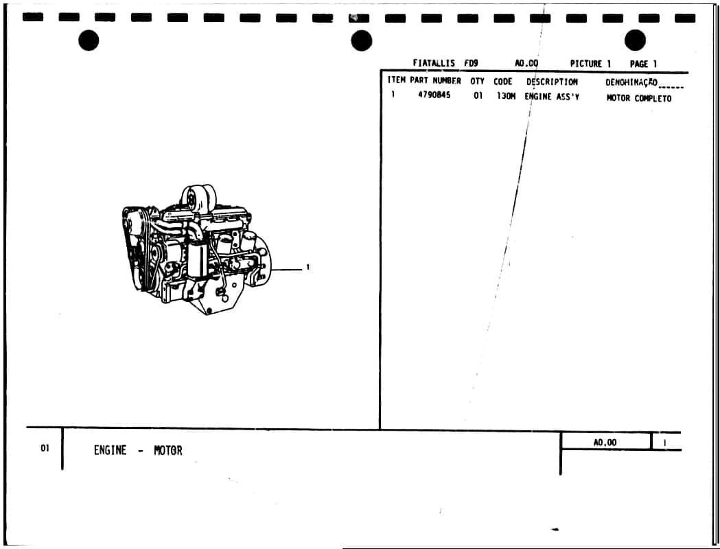 ALLIS CHALMERS FIATALLIS FD9 SN 030201 AND UP ENGINE SECTION CRAWLER DOZER Parts Manual PDF Download