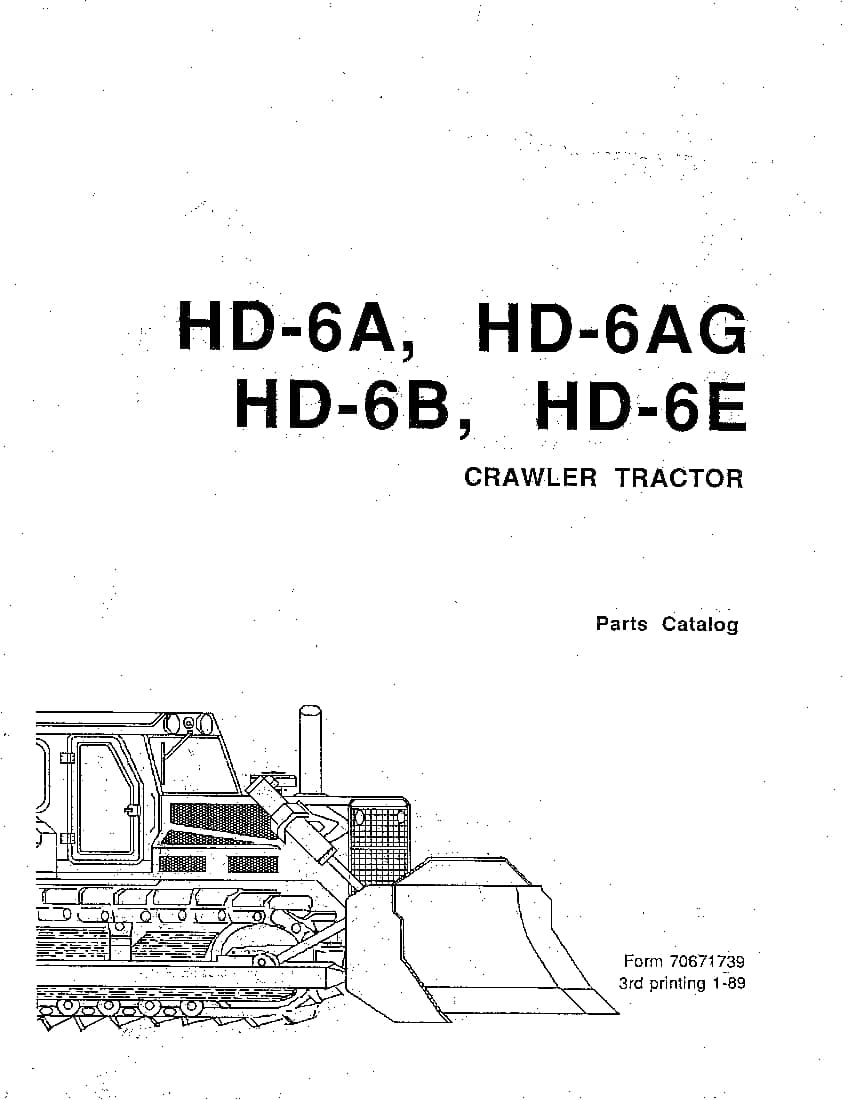 ALLIS CHALMERS FIATALLIS HD6A,6AG,6B,6E Eff. 13322 up CRAWLER DOZER Parts Manual PDF Download