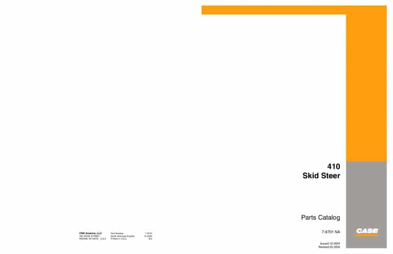 CASE 410 SKID STEER Part Manual PDF Download