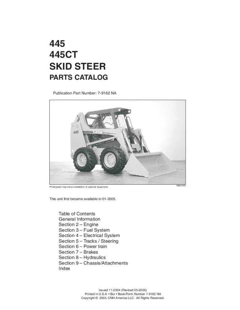 CASE 445 445CT SKID STEER Part Manual PDF Download