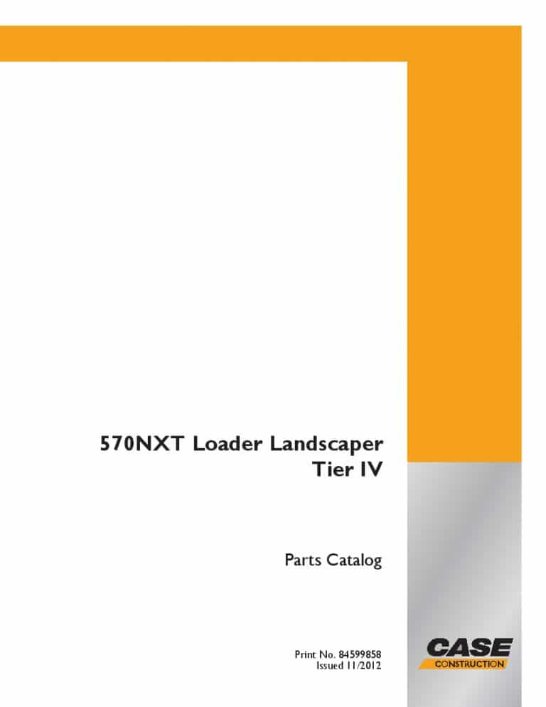 CASE 570 NXT Loader Landscaper Tier IV Part Manual PDF Download