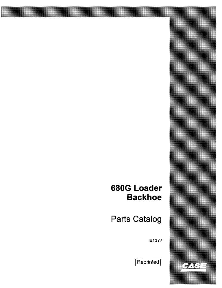 CASE 680G LOADER BACKHOE Part Manual PDF Download