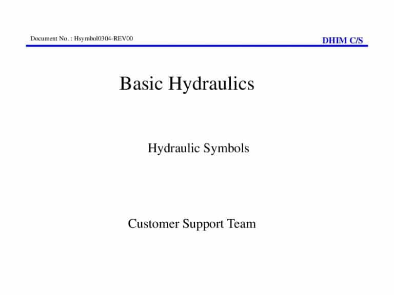 Daewoo Hydraulics basic concept Training PDF Download