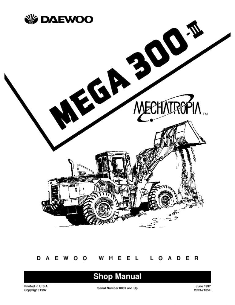 Daewoo Mega 300-III Workshop Repair Service Manual PDF Download
