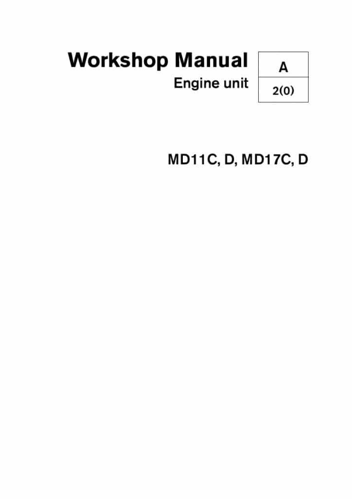 Engine Volvomd11C D 17C D Workshop Repair Service Manual PDF Download