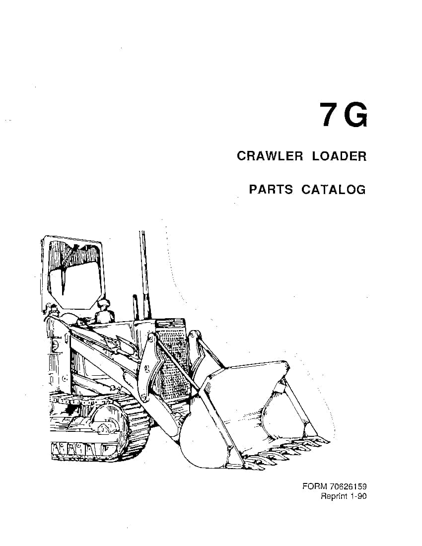 FIAT ALLIS 7G Prior to 24201 TRACK LOADERS Parts Manual PDF Download