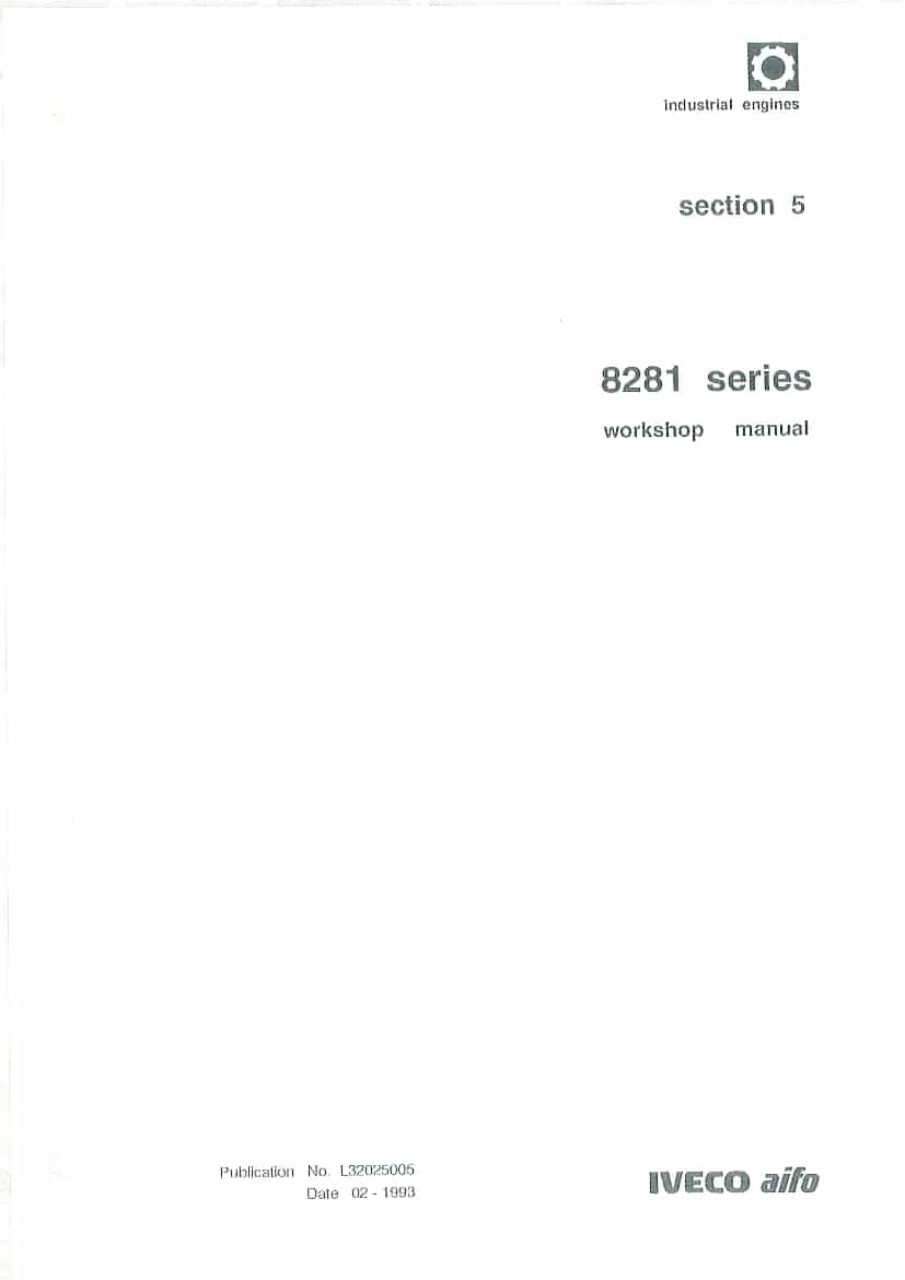 FPT IVECO 8281 SERIES SECTION 5 Workshop Repair Service Manual PDF Download