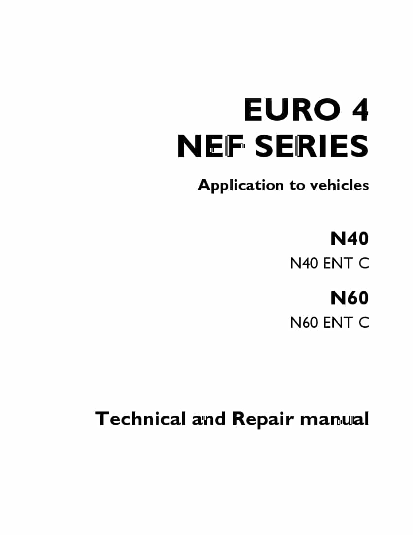 FPT IVECO N40 N40 ENT C N60 N60 ENT C Workshop Repair Service Manual PDF Download
