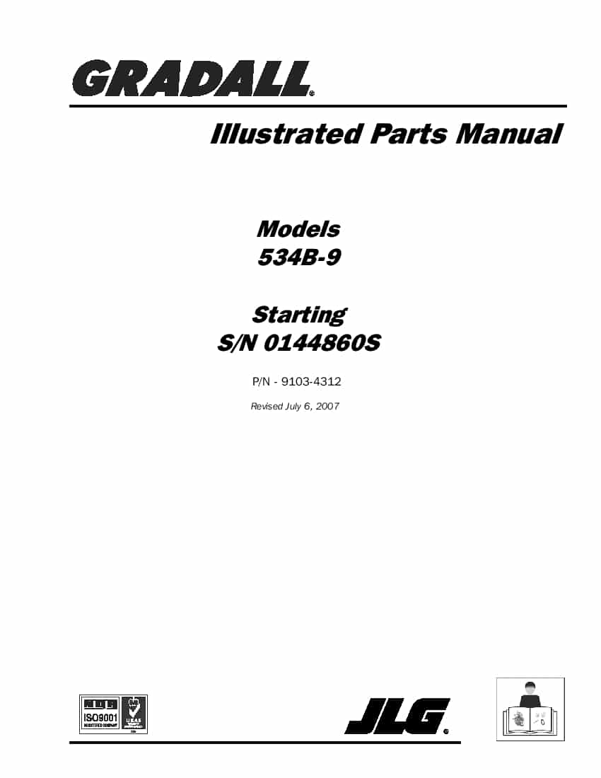 GRADALL (JLG) 534A Telehandler Parts Manual PN 9020-5897 PDF Download