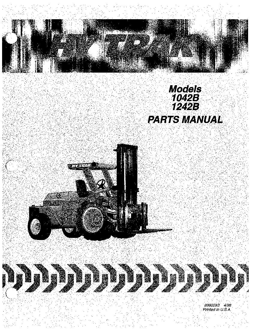HYTRAK RT 1042B 1242B FORKLIFT Parts Manual PDF Download