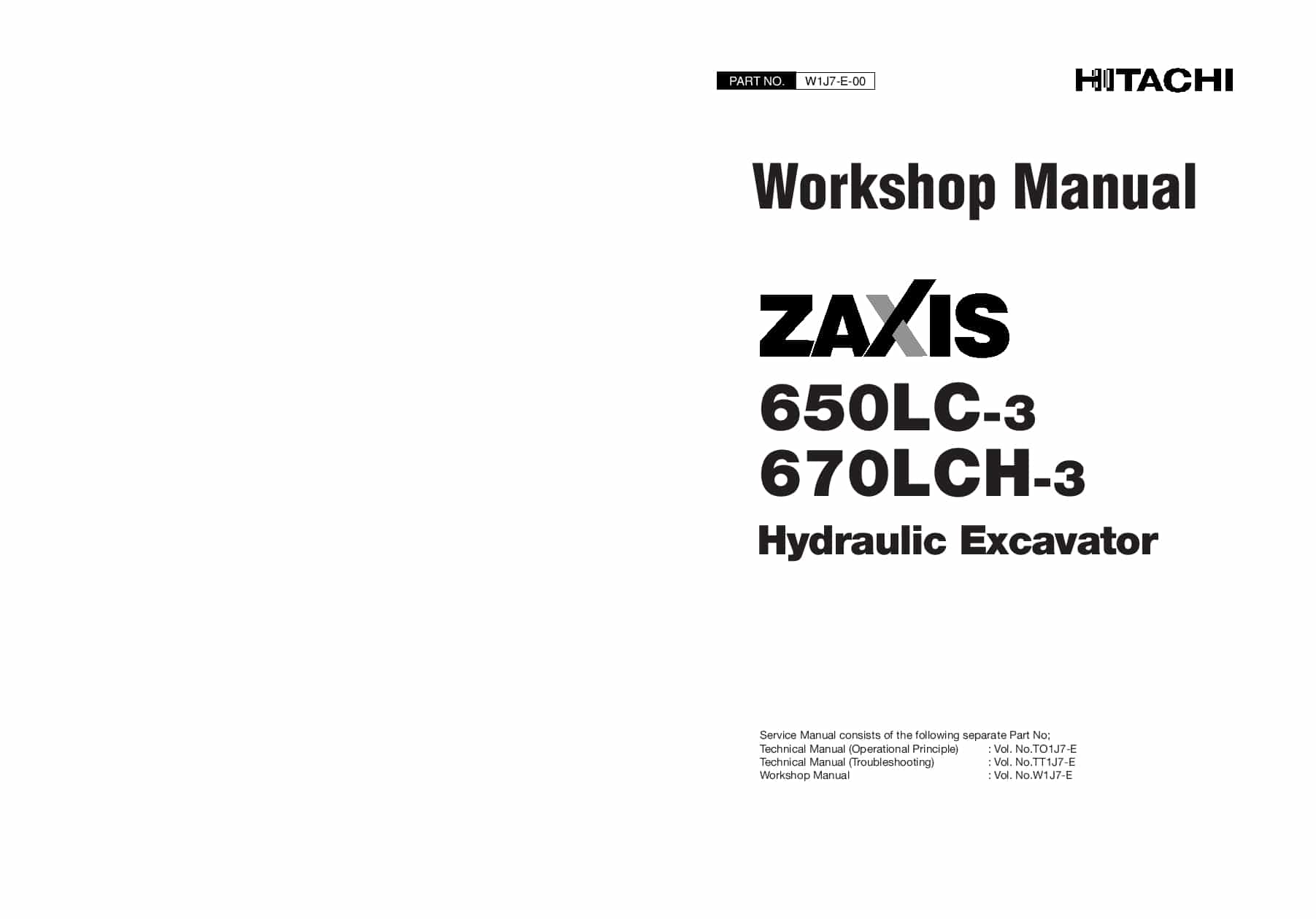 Hitachi ZX650-3 ZX670-3 Workshop Repair Service Manual PDF Download