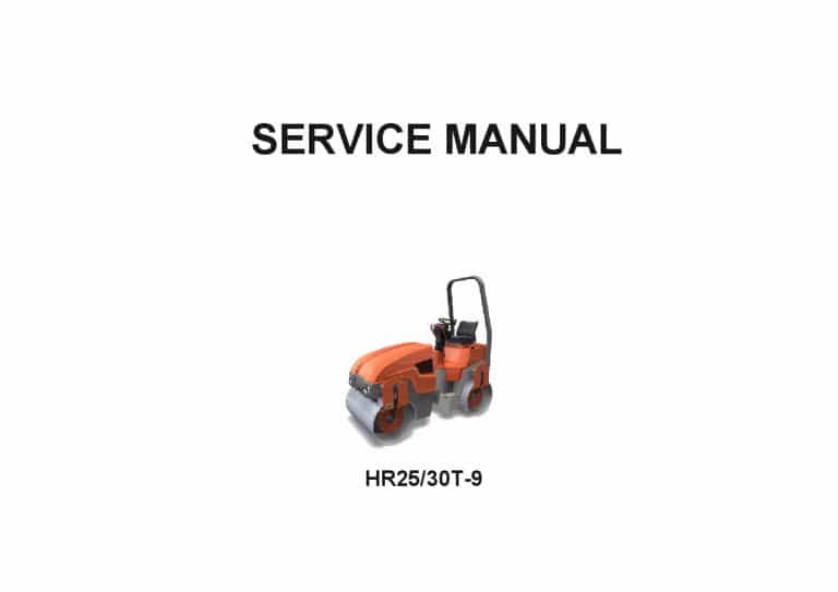 Hyundai HR2530T-9 Road Roller Workshop Repair Service Manual PDF download