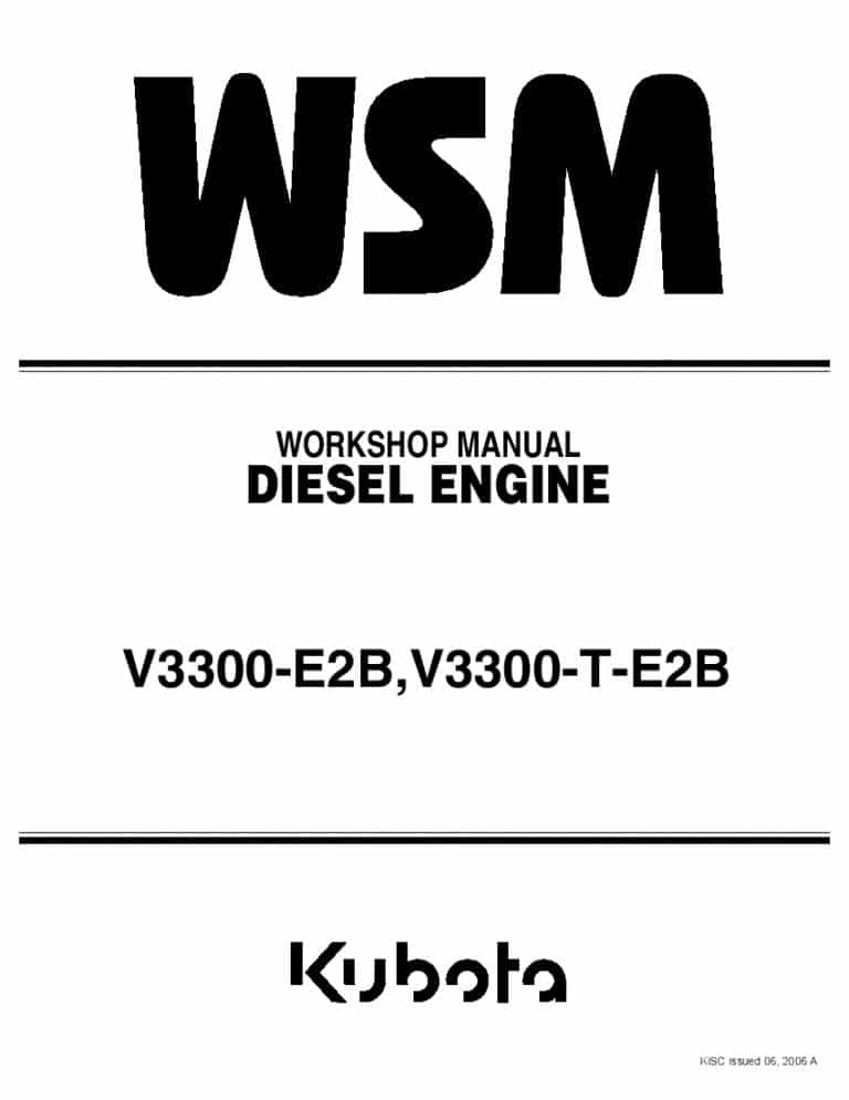 Hyundai KUBOTA V3300 engine Workshop Repair Service Manual PDF download