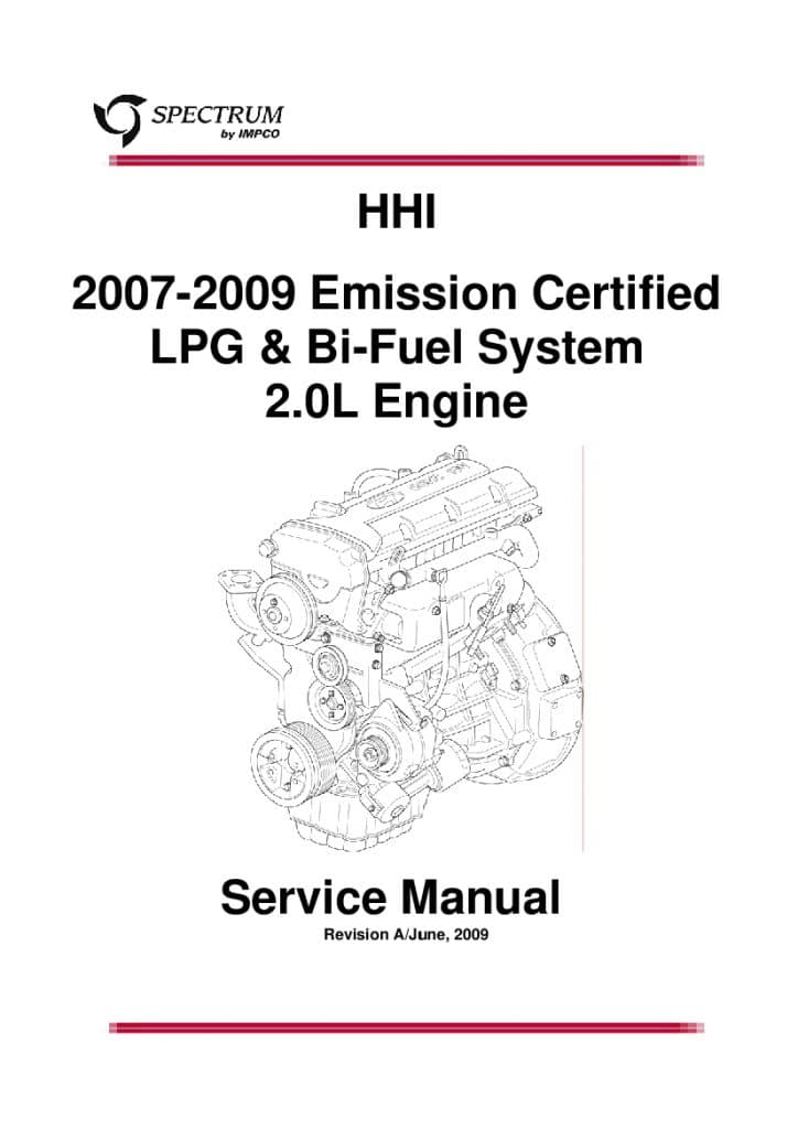 Hyundai LPG & BI-FUEL IMPCO S engine Workshop Repair Service Manual PDF download