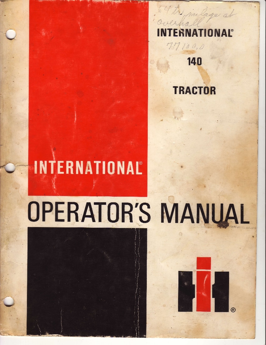 International Harvester Tractor Serije 140 Manual PDF Download