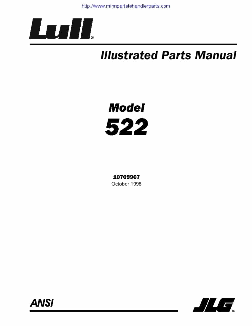 LULL 522 TELEHANDLER PARTS MANUAL PDF Download