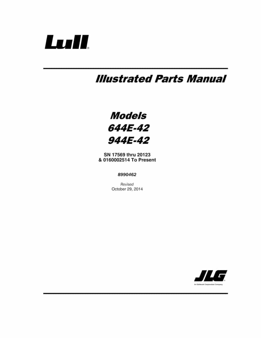 Lull 644E-42 Telehandler Parts Manual PDF Download