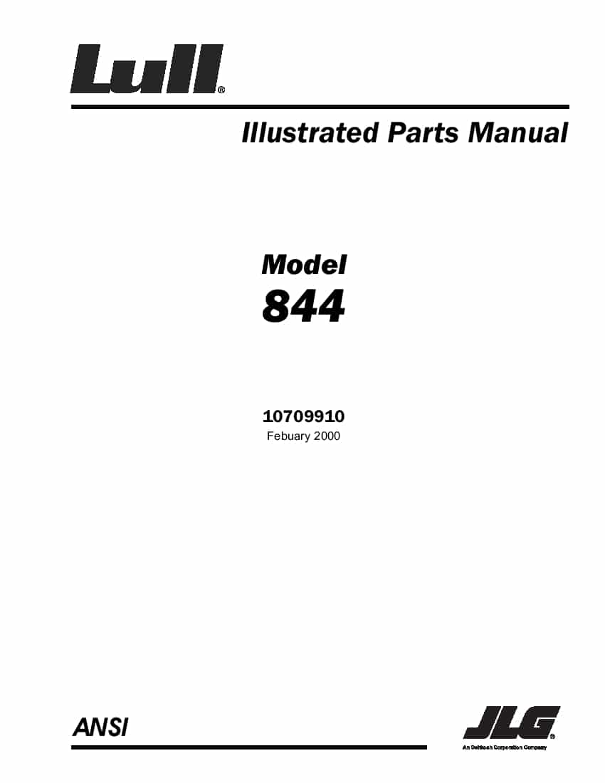 Lull 844 Telehandler Parts Manual PDF Download