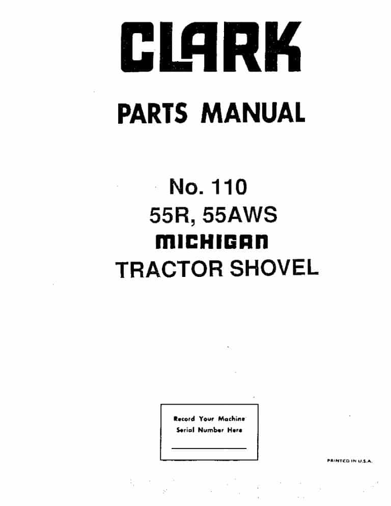 MICHIGAN 55R, 55AWS 110 WHEEL LOADER Parts Manual PDF Download