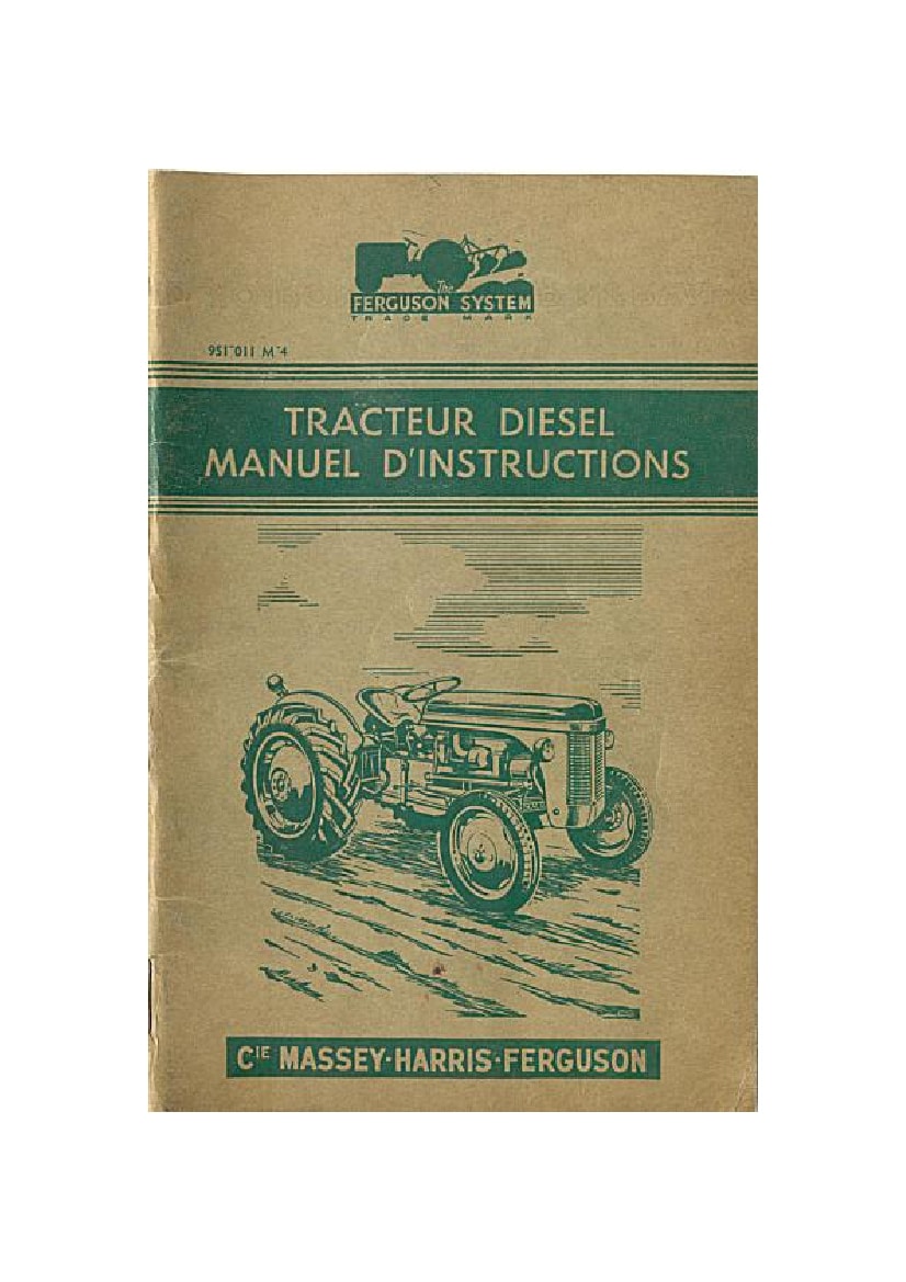 Massey Ferguson Tractors Series Ff30 Workshop Repair Service Manual PDF Download