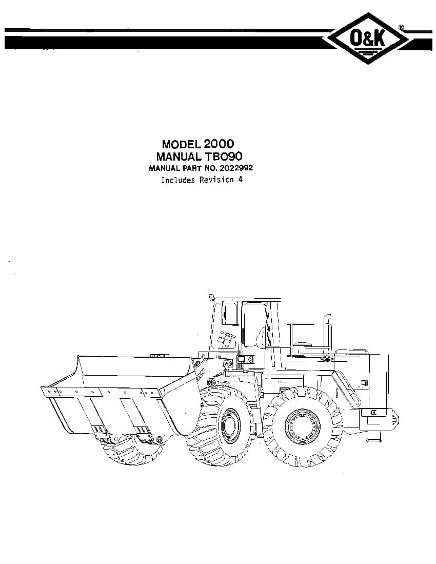 OK TROJAN 2000-TB090 WHEEL LOADER Parts Manual PDF Download