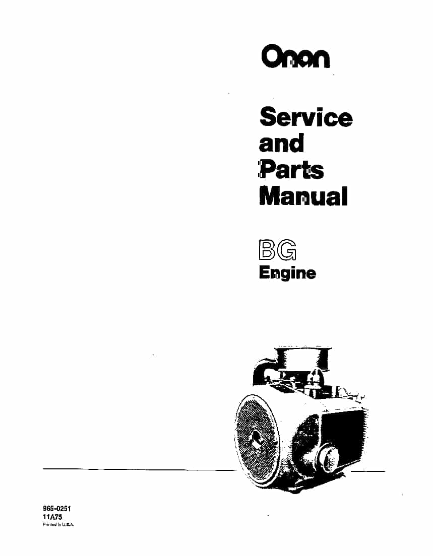 Onan Bg Benzinske Engine Workshop Repair Service Manual PDF Download