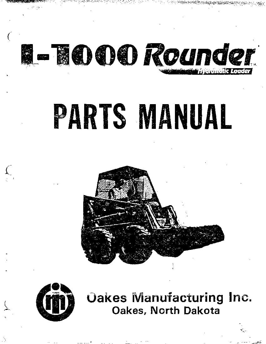 PRIME MOVER SKID STEER L-1000 Parts Manual PDF Download