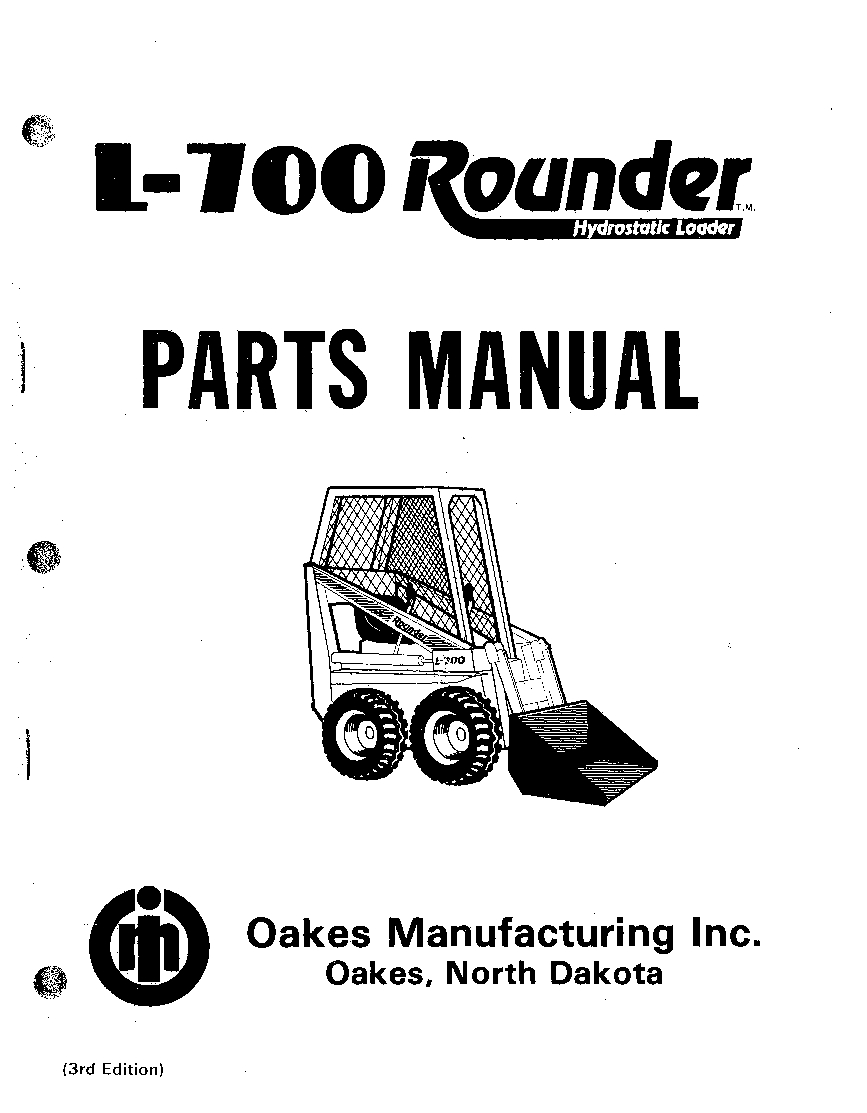 PRIME MOVER SKID STEER L-700 Parts Manual PDF Download