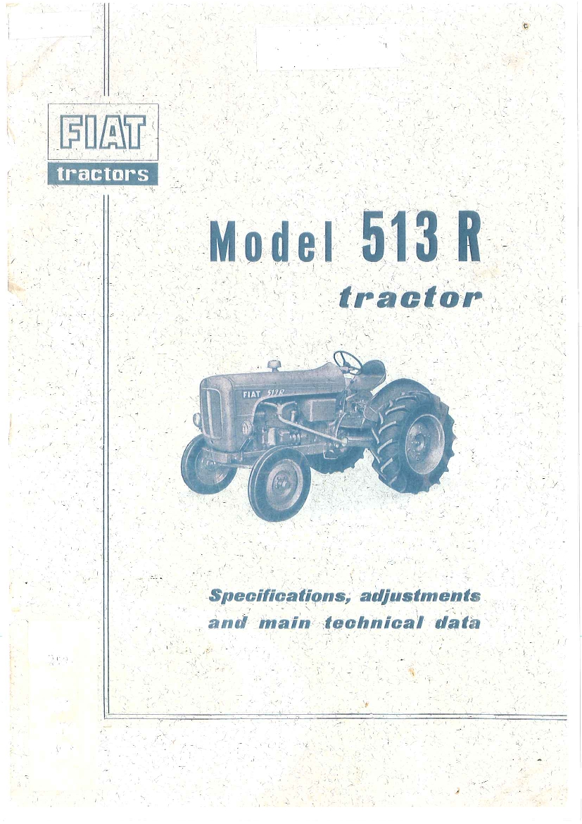 Radionicko Uputstvo Za Traktor Fiat 513R Manual PDF Download