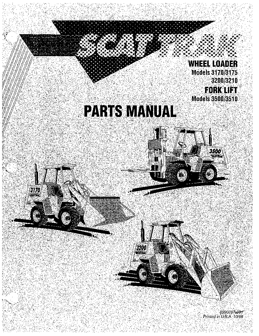 SCAT TRAK 3170,3175,3200,3210,3500,3510 Loader Forklift Parts Manual PDF Download