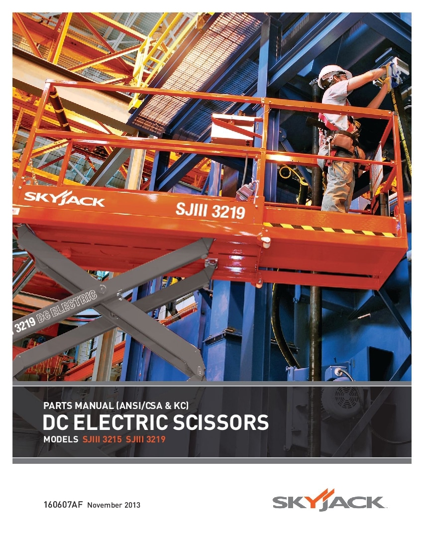 SKYJACK SJIII 3219 SERIAL 22 032 963 22 032 964 22 035 881 22 037 437 TO 22 057 771 NOV 2013 Part Manual PDF Download