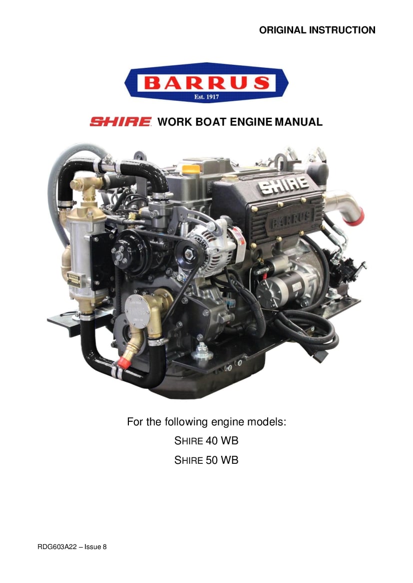 Shire 40 50 WB work boat engine manual PDF Download