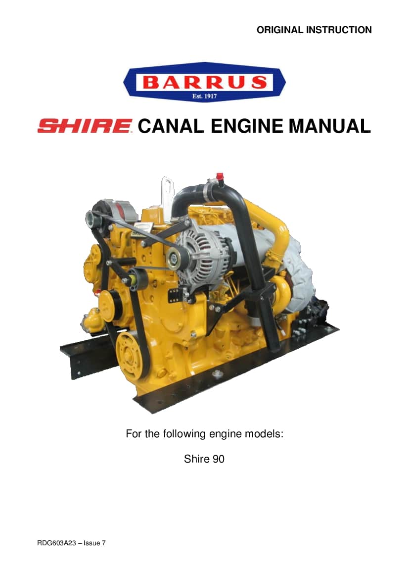 Shire 90 work boat engine manual PDF Download
