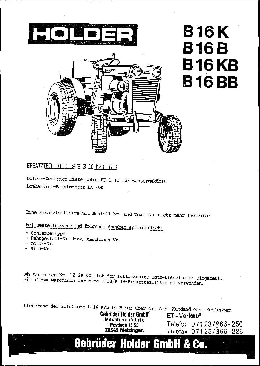 holder ag3 tractor manual