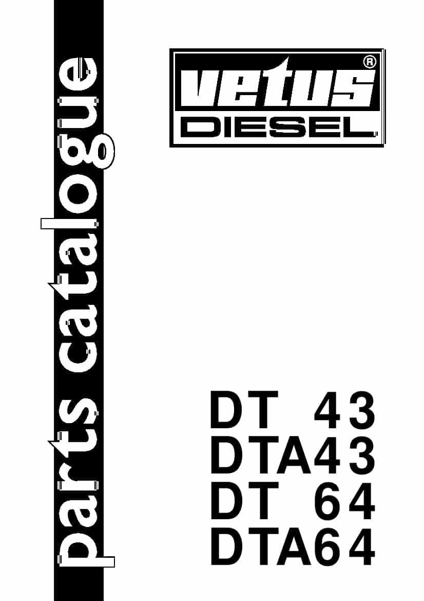 VETUS DT 43 DTA43 DT 64 DTA64 VETUS DIESEL Parts Manual PDF Download
