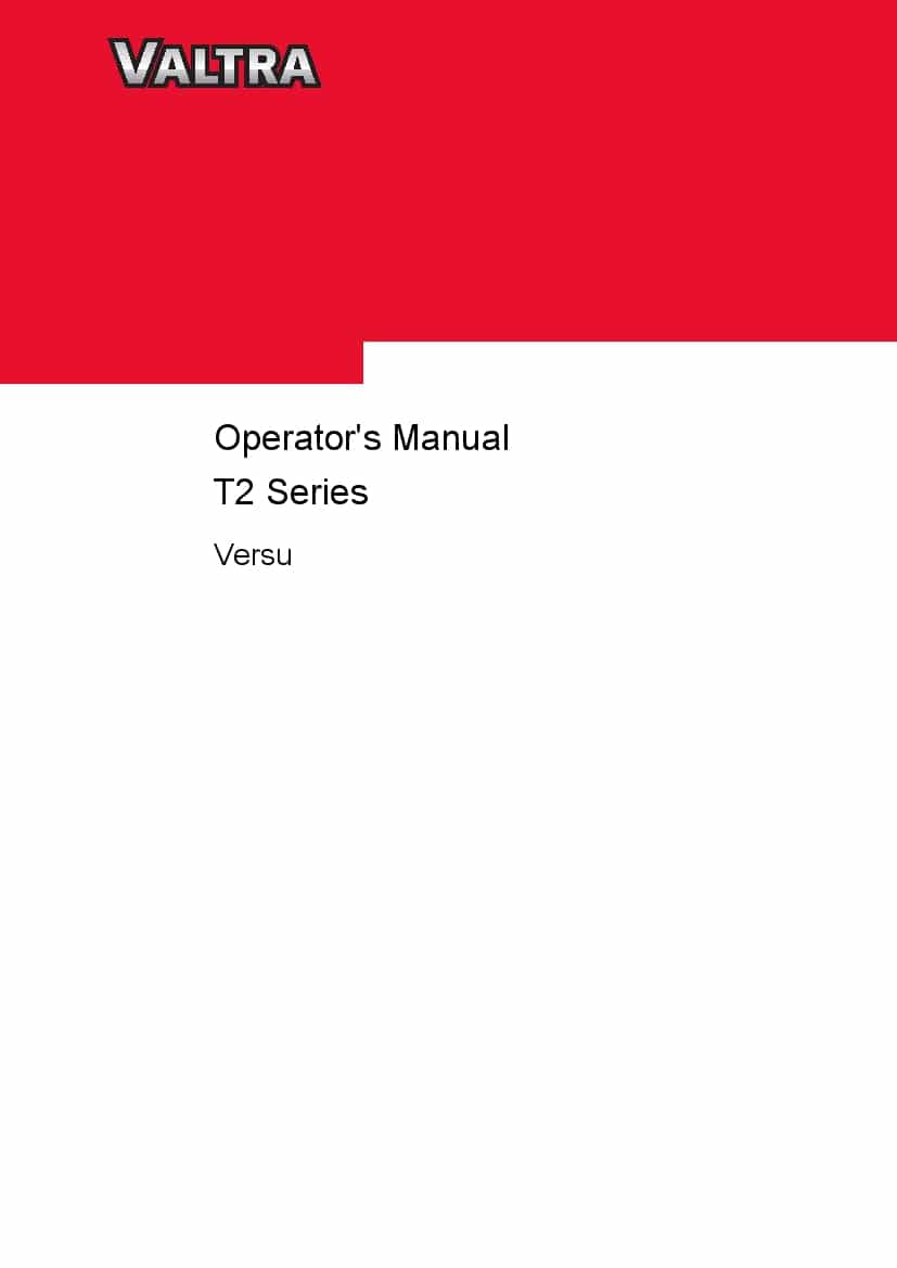 Valtra Tractors Series T2 Versu Workshop Repair Service Manual PDF Download