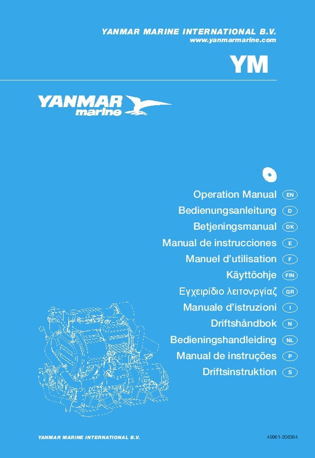 Yanmar 2YM15 3YM20 3YM30 Marine Diesel Engine Operation and Maintenance Manual PDF Download