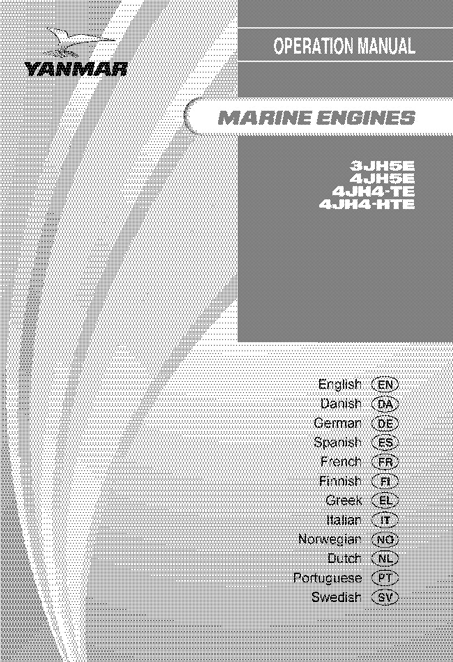 Yanmar 3JH5E 4JH5E 4JH4 Marine Diesel Engine Operation and Maintenance Manual PDF Download