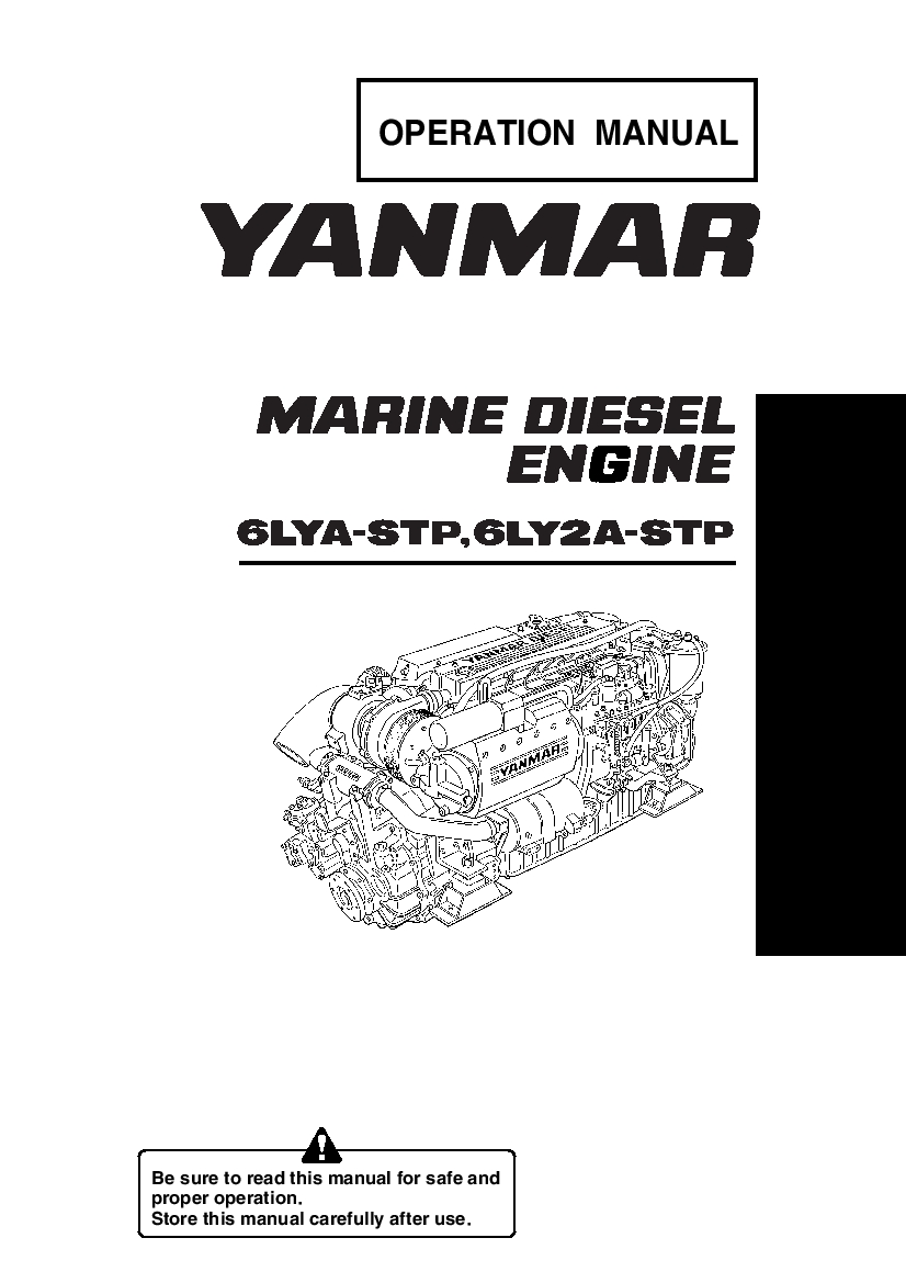Yanmar 6ly2a-stp 6lya -stp Operation and Maintenance Manual PDF Download