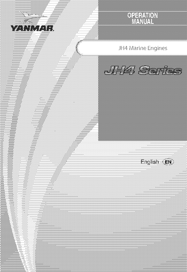 Yanmar JH4 Marine Diesel Engine Operation and Maintenance Manual PDF Download