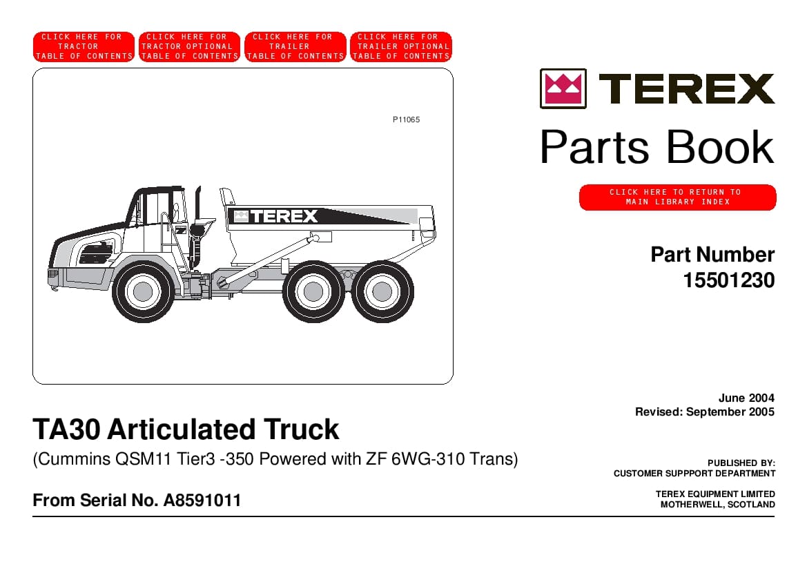 Damper Terex Ta30 Workshop Repair Service Manual PDF Download