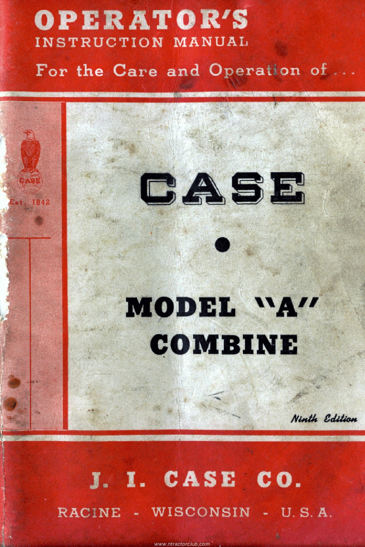 Kombajna Case Model A Operation And Maintenance Manual PDF Download