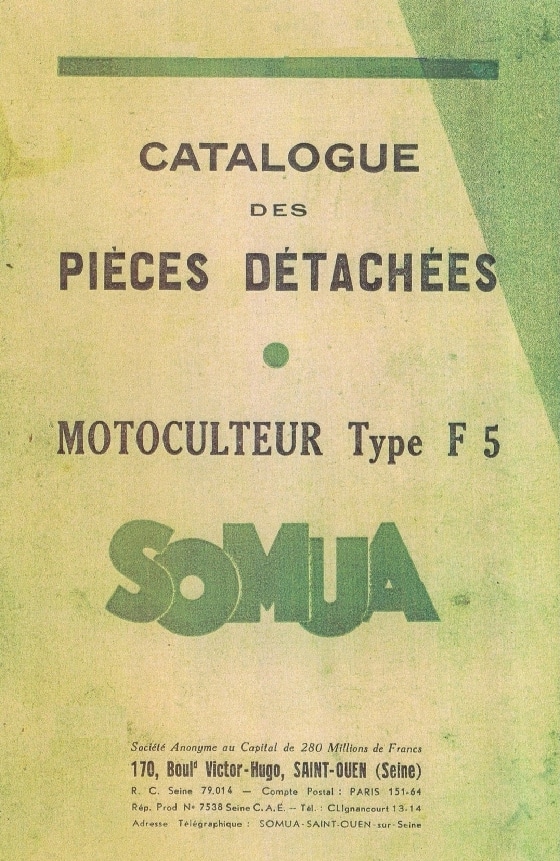 Motokultivator Somua F5 Workshop Repair Service Manual PDF Download