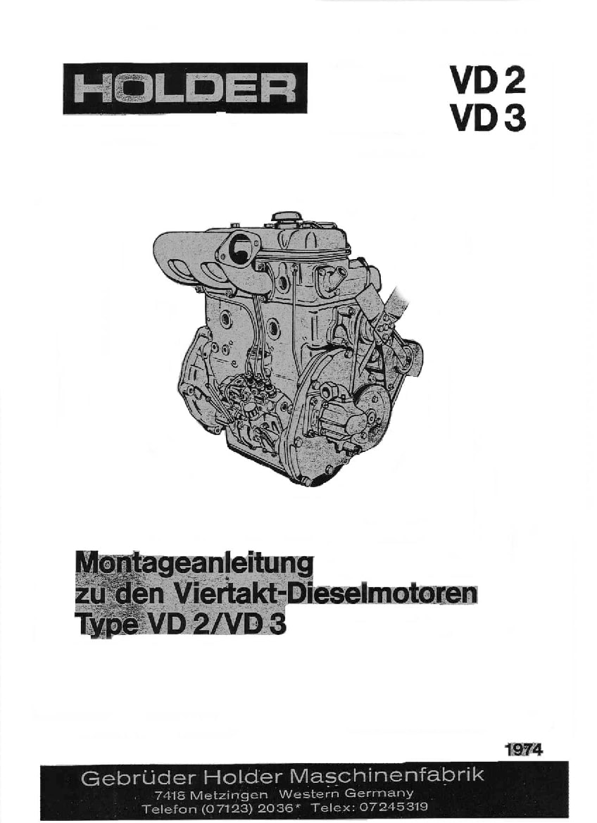  Motor  Holder  Vd2 Vd3  Workshop Repair Service Manual PDF 