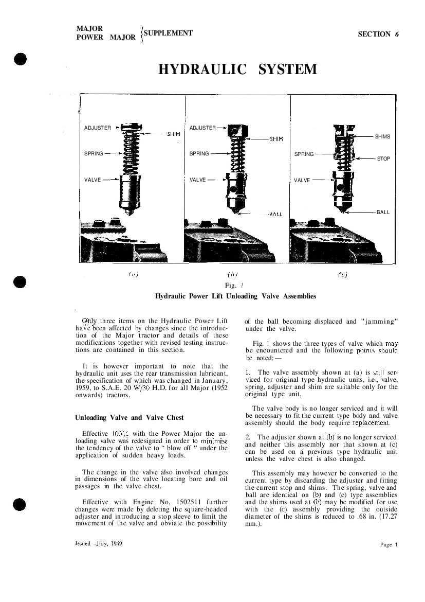 Servisiranje Hydraulics Tractors Fordson Major Workshop Repair Service Manual PDF Download