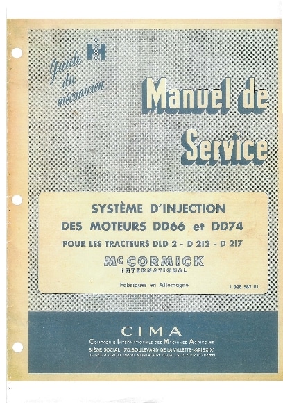 Servisiranje Sistema Za Napajanje Gorivom Na Mccormick Motorime Dd66 I Dd74 Workshop Repair Service Manual PDF Download