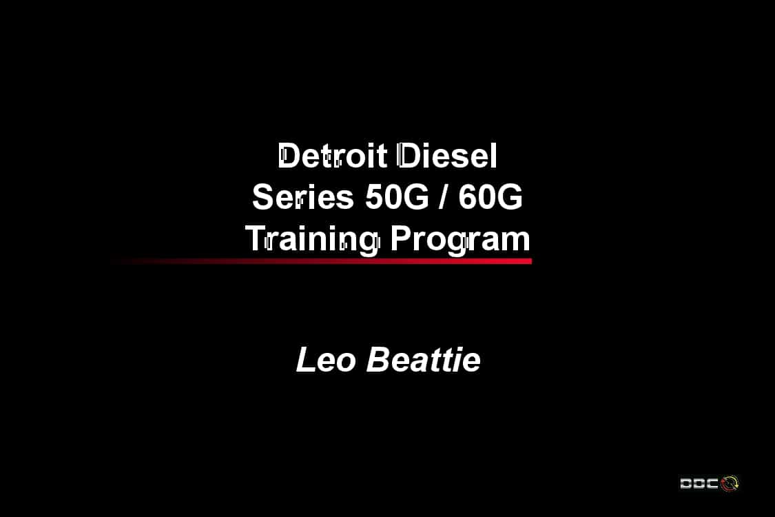 Detroit Diesel Series 50G - 60G Training Program PDF Download