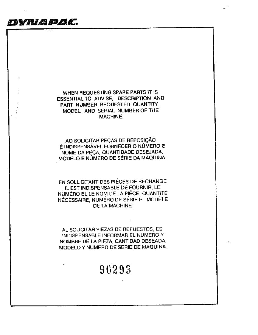Dynapac CA 15 SB-1001-6 NEW Parts Manual PDF Download